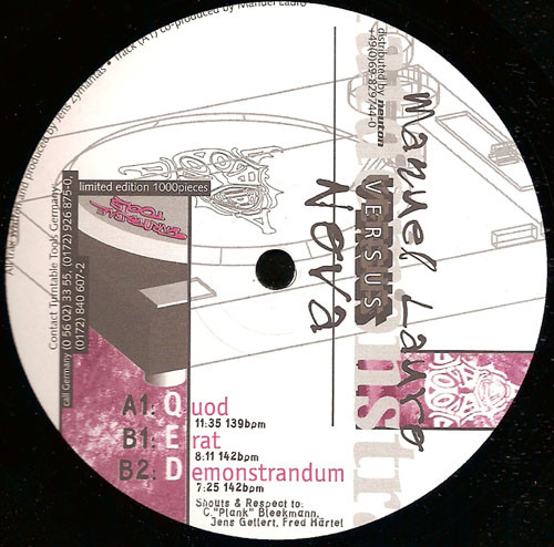 Manuel Lauro vs. Nova - Q.E.D. EP | Turntable Tools (TURN 01)