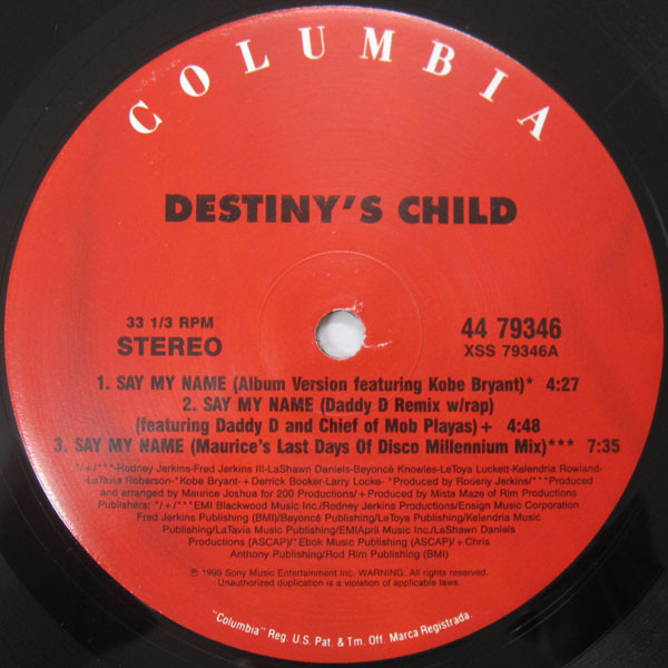 Destiny's Child - Say My Name | Columbia (44 79346) - 3