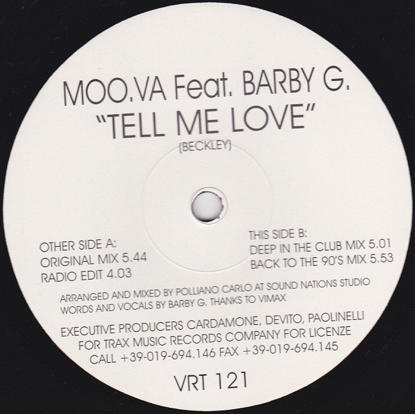 Moo.Va Feat. Barby G. - Tell Me Love | Vertikal Records (VRT 121) - 2 Moo.Va Feat. Barby G. - Tell Me Love | Vertikal Records (VRT 121) - 2