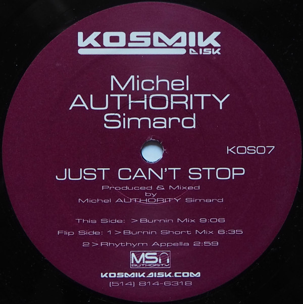 Michel Simard - Just Can't Stop | Kosmik Disk (KOS07)