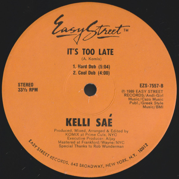 Kelli Sae - It's Too Late | Easy Street Records (EZS-7557) - 2 Kelli Sae - It's Too Late | Easy Street Records (EZS-7557) - 2