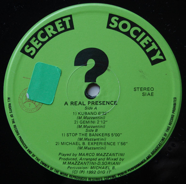 Marco Mazzantini - A Real Presence | Secret Society (SSX 107) - main