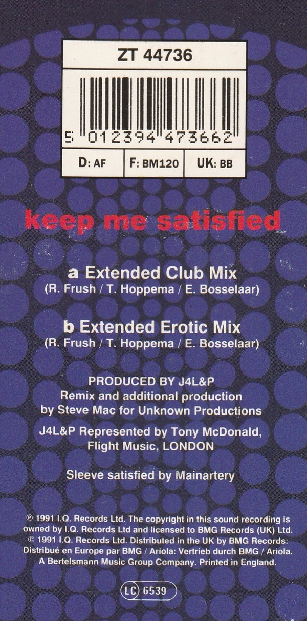 J4L & P - Keep Me Satisfied | I.Q. Records (ZT 44736) - 3 J4L & P - Keep Me Satisfied | I.Q. Records (ZT 44736) - 3