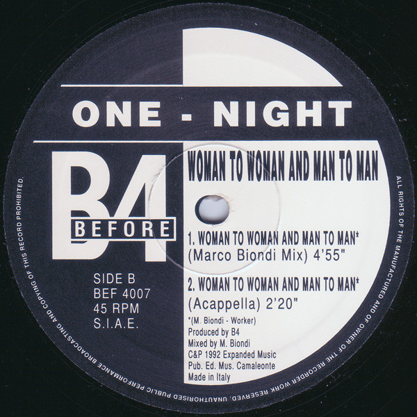 One Night - Woman To Woman And Man To Man | B4 Before (BEF 4007) - 2 One Night - Woman To Woman And Man To Man | B4 Before (BEF 4007) - 2