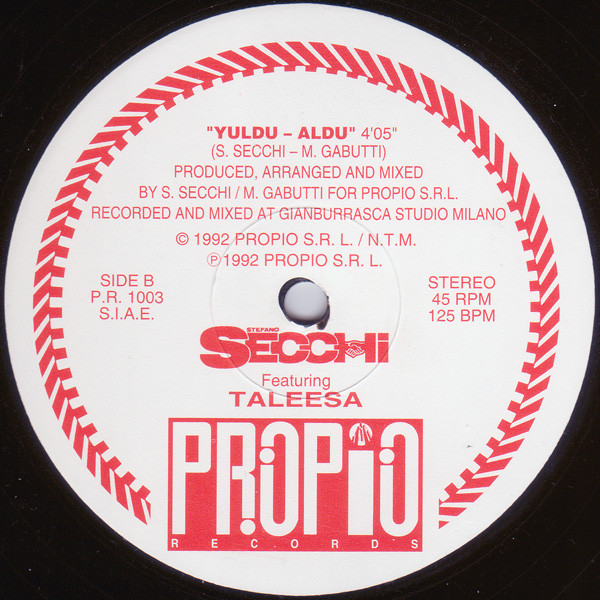 Stefano Secchi Featuring Taleesa - We Are Easy To Love | Propio Records (P.R. 1003) - 4
