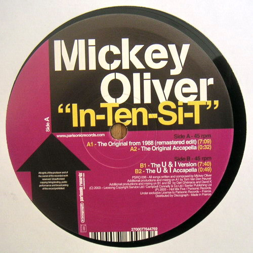 Mickey Oliver - In-Ten-Si-T | Square Roots (PSR-Q 006) - main