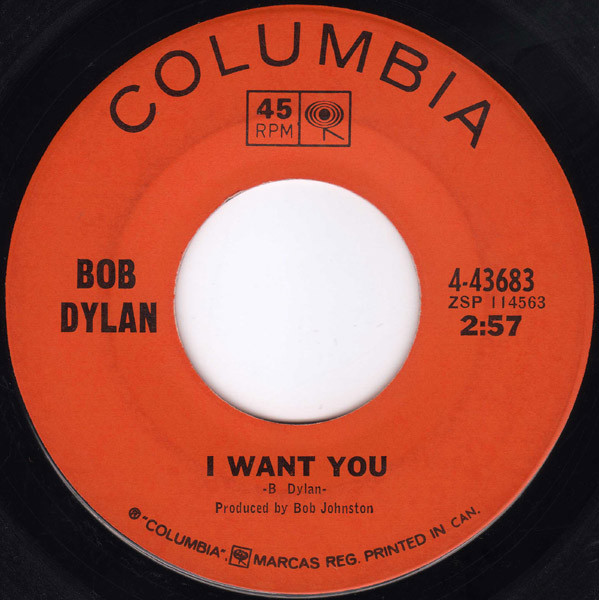 Bob Dylan - I Want You | Columbia (4-43683) - main