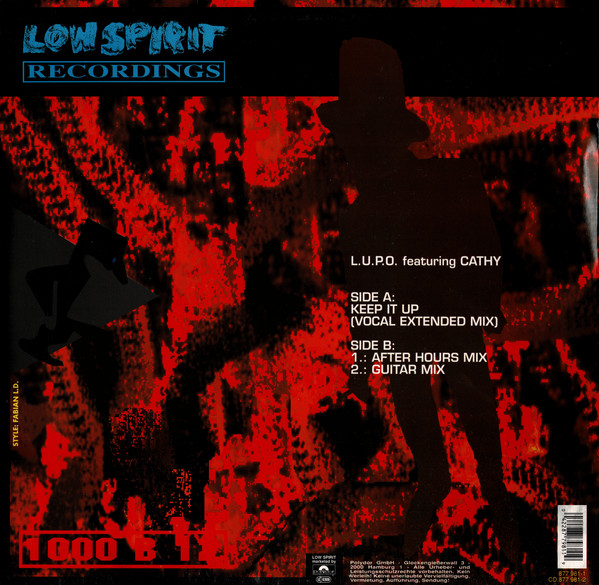 L.U.P.O. Featuring Cathy Adams - Keep It Up | Low Spirit Recordings (877 981-1) - 2