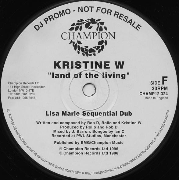 Kristine W - Land Of The Living | Champion (CHAMP12.324) - 6 Kristine W - Land Of The Living | Champion (CHAMP12.324) - 6
