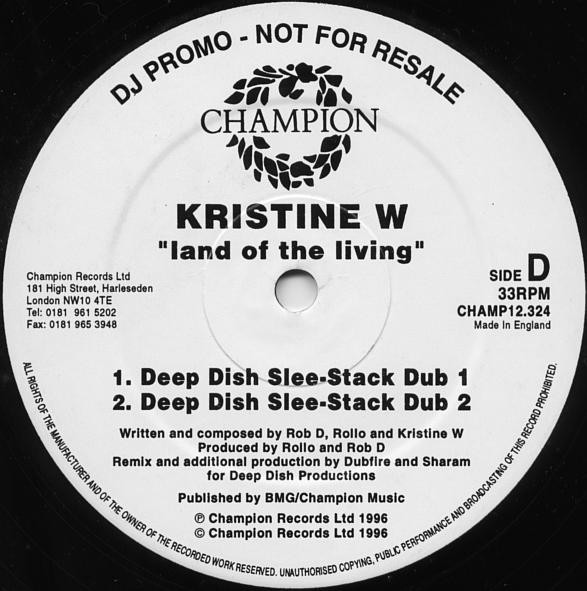 Kristine W - Land Of The Living | Champion (CHAMP12.324) - 4 Kristine W - Land Of The Living | Champion (CHAMP12.324) - 4