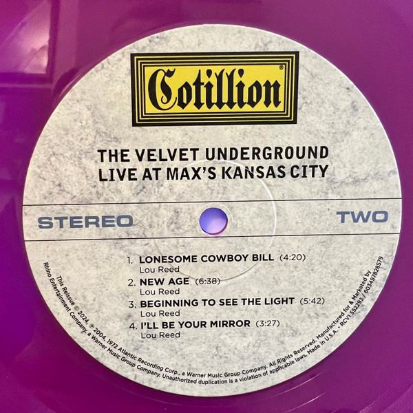 The Velvet Underground - Live At Max's Kansas City | Cotillion (RCV1 552293) - 4 The Velvet Underground - Live At Max's Kansas City | Cotillion (RCV1 552293) - 4