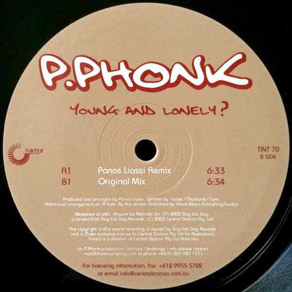 P. Phonk - Young And Lonely? | Tinted Records (TINT 070) - 2 P. Phonk - Young And Lonely? | Tinted Records (TINT 070) - 2