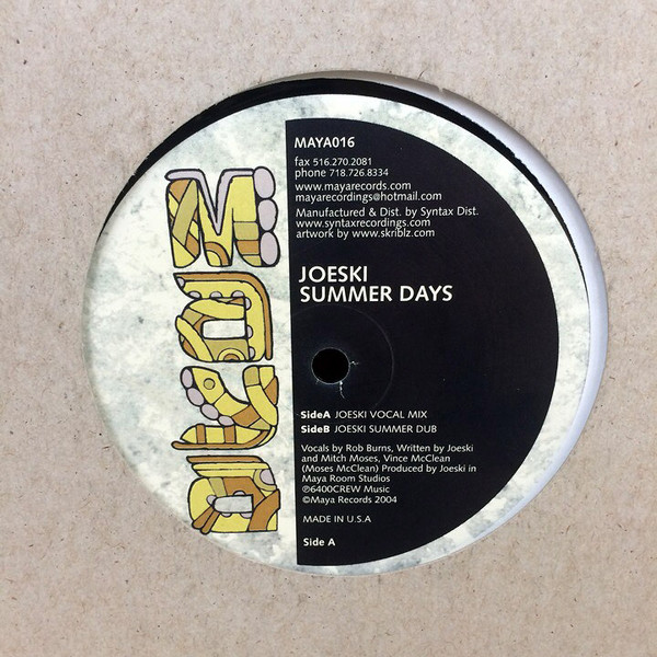 Joeski - Summer Days | Maya (MAYA 016) - main