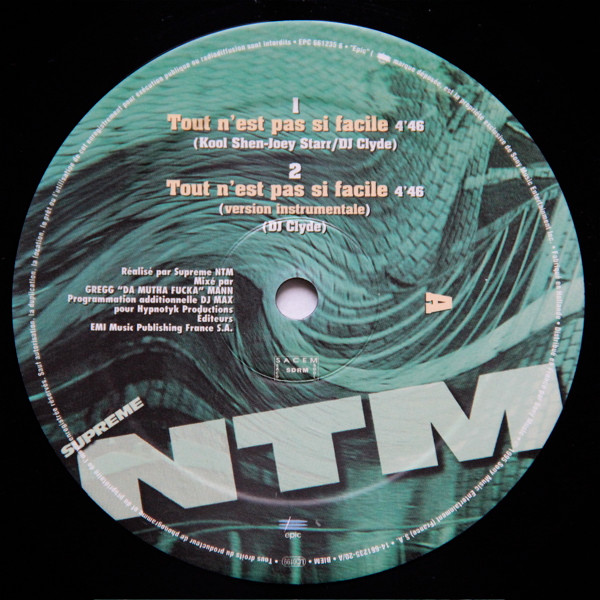 Suprême NTM - Tout N'est Pas Si Facile | Epic (EPC 661235-6) - 3