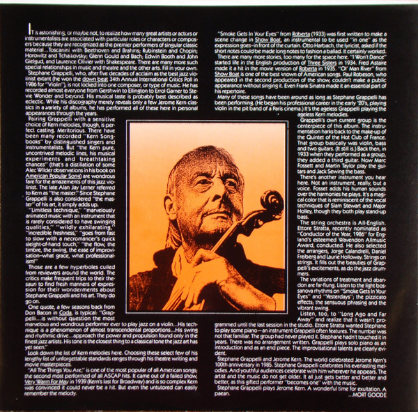 Stéphane Grappelli Plays Jerome Kern