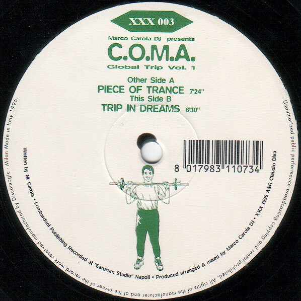 Marco Carola Present C.O.M.A. - Global Trip Vol. 1 | XXX Records (XXX 003) - main