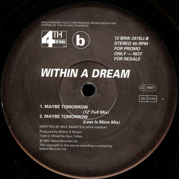 Within A Dream - Where Is The Feeling | 4th & Broadway (12 BRW 267DJ) - 3 Within A Dream - Where Is The Feeling | 4th & Broadway (12 BRW 267DJ) - 3