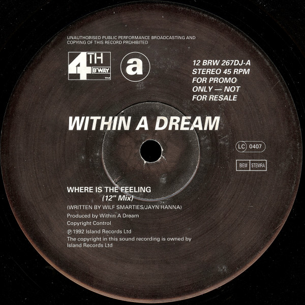 Within A Dream - Where Is The Feeling | 4th & Broadway (12 BRW 267DJ) - 2 Within A Dream - Where Is The Feeling | 4th & Broadway (12 BRW 267DJ) - 2