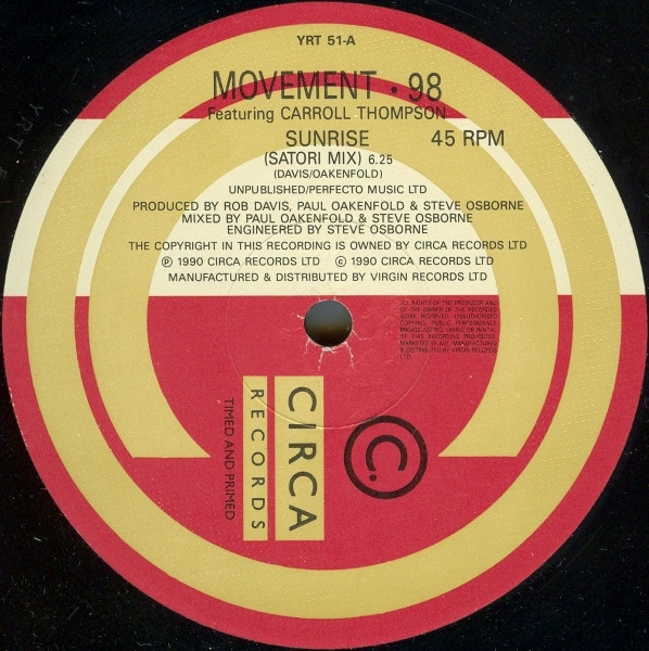 Movement 98 Featuring Carroll Thompson - Sunrise | Circa (YRT 51) - 3