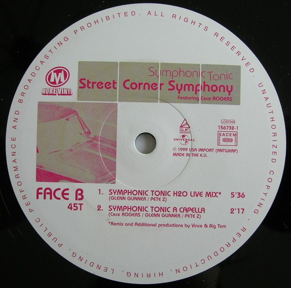Street Corner Symphony Featuring Cece Rogers - Symphonic Tonic | More Vinyl (156732-1) - 4 Street Corner Symphony Featuring Cece Rogers - Symphonic Tonic | More Vinyl (156732-1) - 4