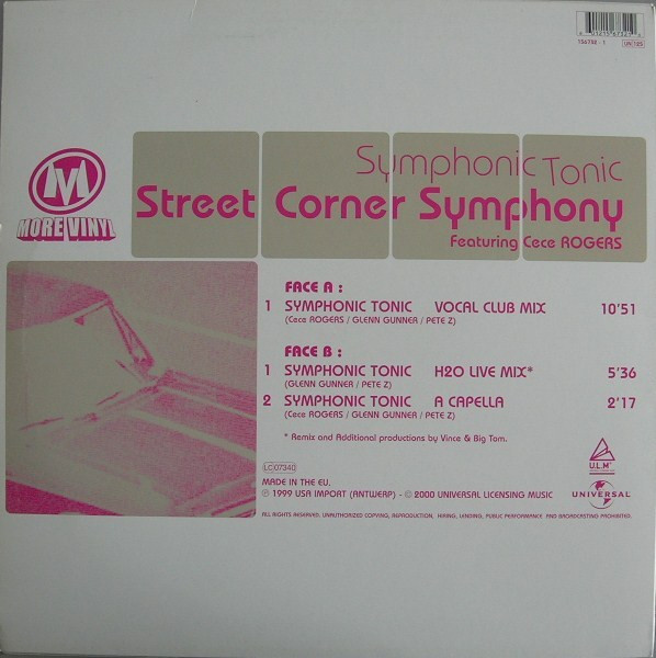 Street Corner Symphony Featuring Cece Rogers - Symphonic Tonic | More Vinyl (156732-1) - 2 Street Corner Symphony Featuring Cece Rogers - Symphonic Tonic | More Vinyl (156732-1) - 2