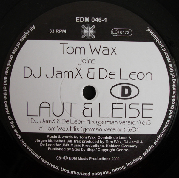 Tom Wax Joins JamX & De Leon - Laut & Leise | EDM (EDM 046-1) - main