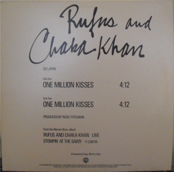 Rufus And Chaka Khan - One Million Kisses | Warner Bros. Records (PRO-A-2107) - main Rufus And Chaka Khan - One Million Kisses | Warner Bros. Records (PRO-A-2107) - main