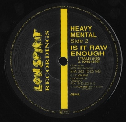 Heavy Mental - Heavy Mental | Low Spirit Recordings (EFA 04010-02 MS) - 2