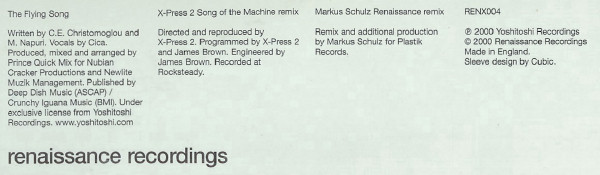 PQM & Cica - The Flying Song | Renaissance (RENX004) - 3 PQM & Cica - The Flying Song | Renaissance (RENX004) - 3