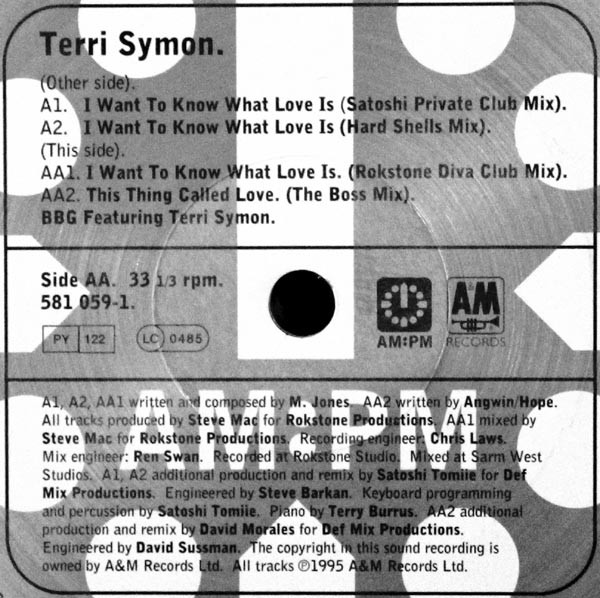 Terri Symon - I Want To Know (What Love Is) | AM:PM (581 059-1) - 5
