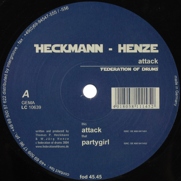 Heckmann & Henze - Attack | Federation Of Drums (fod 45.45)