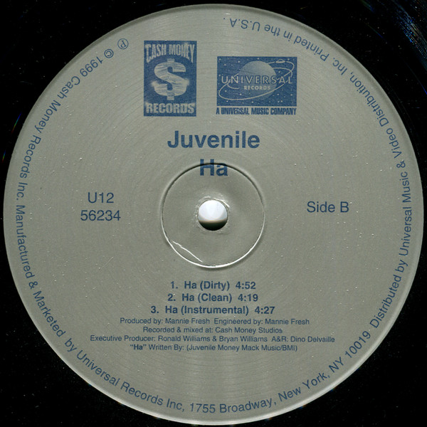Juvenile - Ha | Cash Money Records (U12 56234) - 2