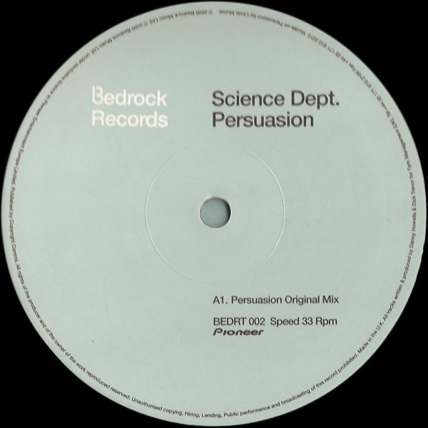 Science Dept. - Persuasion / Repercussion | Bedrock Records (BEDRT 002) - 2