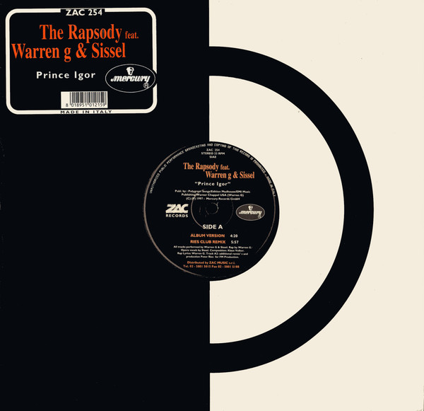 The Rapsody Feat. Warren G & Sissel - Prince Igor | Zac Records (ZAC 254)
