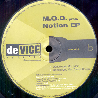 M.O.D. - Notion E.P. | deVice Records (DVR0006) - 3