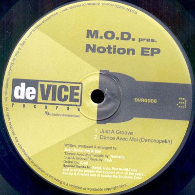 M.O.D. - Notion E.P. | deVice Records (DVR0006) - 2
