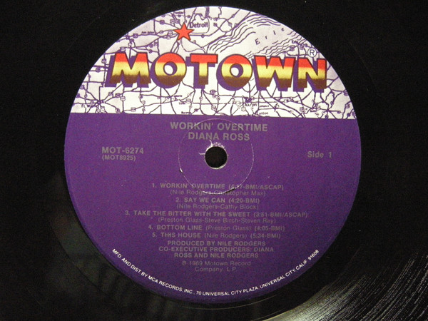 Diana - Workin' Overtime | Motown (MOT-6274) - 3