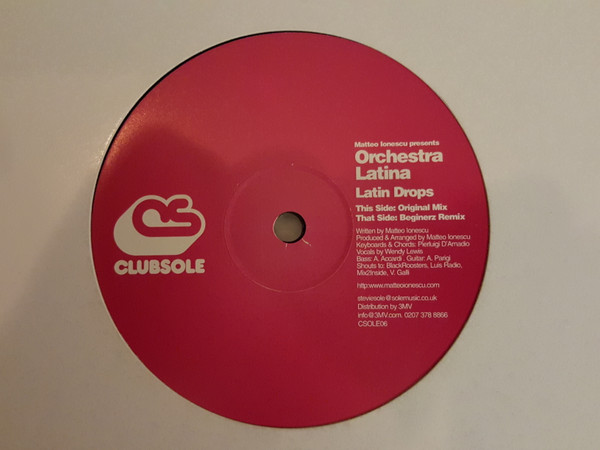 Orchestra Latina - Latin Drops | Clubsole Records (CSOLE06)