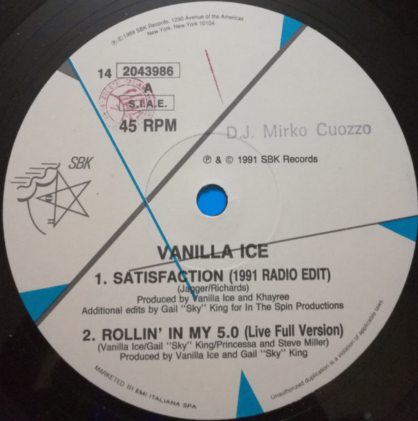 Vanilla Ice - Satisfaction | EMI (14 2043986) - 3