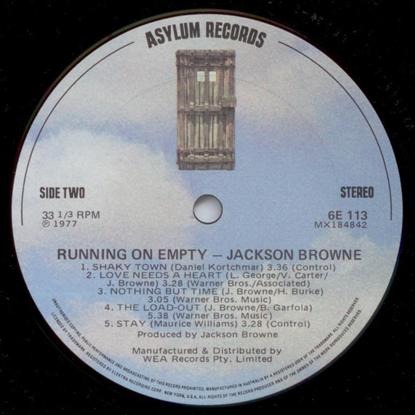 Jackson Browne - Running On Empty | Asylum Records (6E 113) - 4 Jackson Browne - Running On Empty | Asylum Records (6E 113) - 4
