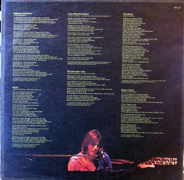 Jackson Browne - Running On Empty | Asylum Records (6E 113) - 5 Jackson Browne - Running On Empty | Asylum Records (6E 113) - 5