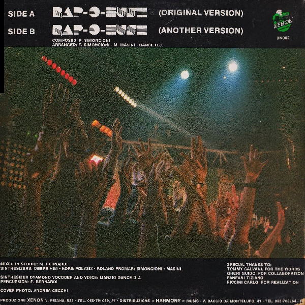 Marzio Dance D.J. - Rap-O-Hush | Xenon (XN002) - 2