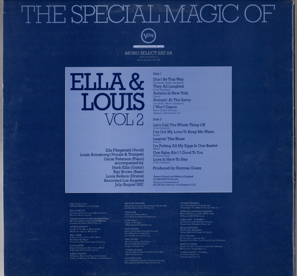 The Special Magic Of Ella & Louis Vol 2