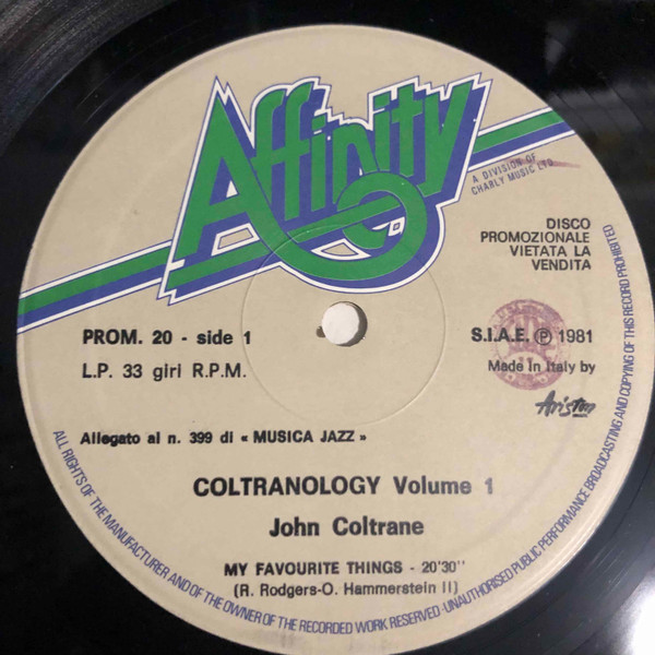 John Coltrane - Coltranology Volume One | Affinity (Prom 20) - 3 John Coltrane - Coltranology Volume One | Affinity (Prom 20) - 3