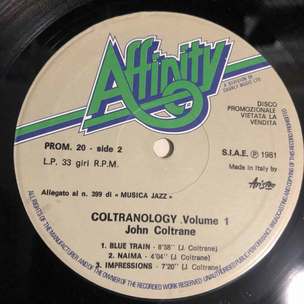 John Coltrane - Coltranology Volume One | Affinity (Prom 20) - 4 John Coltrane - Coltranology Volume One | Affinity (Prom 20) - 4