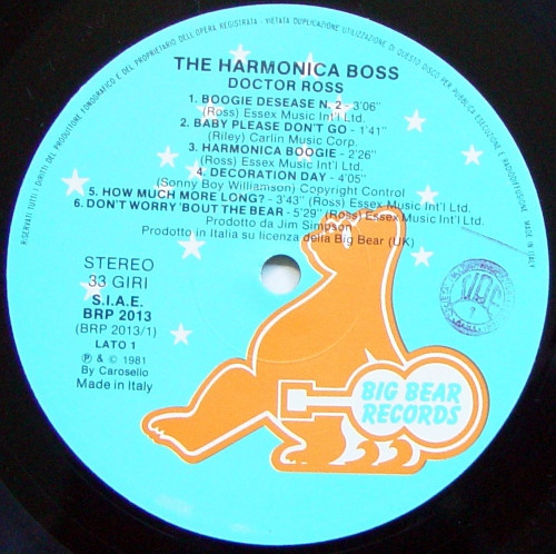 Doctor Ross - The Harmonica Boss | Big Bear Records (BRP 2013) - 3
