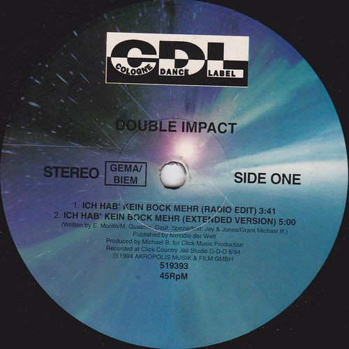 Double Impact - Ich Hab' Kein Bock Mehr | CDL - Cologne Dance Label (519393)