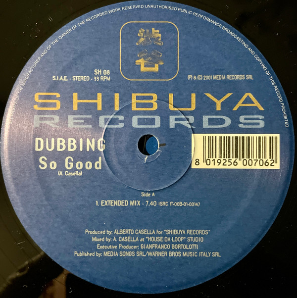 Dubbing - So Good | Shibuya Records (SH 08) - 2
