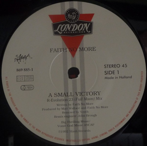 Faith No More - A Small Victory (Remixed By Youth) | Slash (LASHX 40) - 3 Faith No More - A Small Victory (Remixed By Youth) | Slash (LASHX 40) - 3