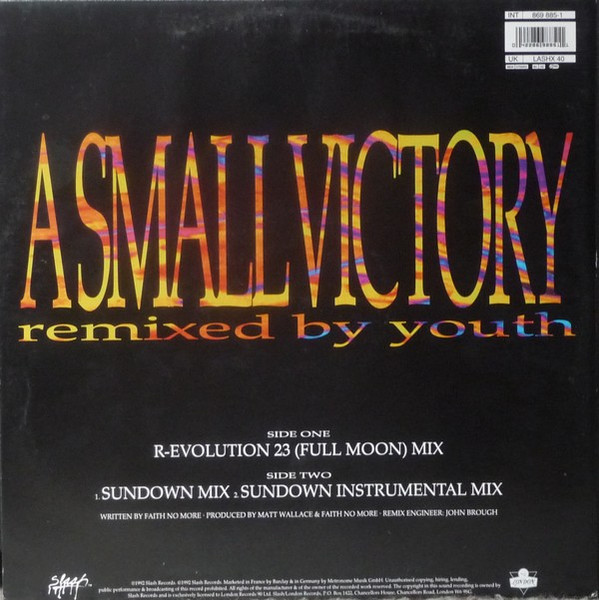 Faith No More - A Small Victory (Remixed By Youth) | Slash (LASHX 40) - 2 Faith No More - A Small Victory (Remixed By Youth) | Slash (LASHX 40) - 2